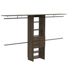 Zamora 69"W - 118"W Closet System Dark Walnut