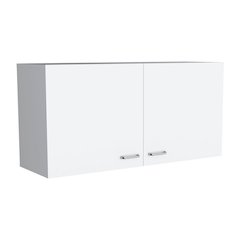 Wall cabinet 19"H, two Doors, two internal Shelves, White