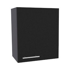 Sterling Wall Cabinet with 1 Door and 2 Shelves, Black