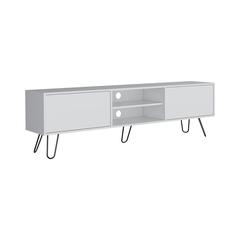 Waco TV Rack, Hairpin Stand with Spacious Storage and Cable Management Holes