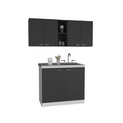 Luther 2 Piece Kitchen Set, Olimpo 150 Wall Cabinet  + Utility Sink With Cabinet