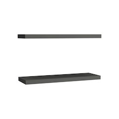 Belville Floating Shelves, 2 Shelves, 1.50" H, Matt Gray