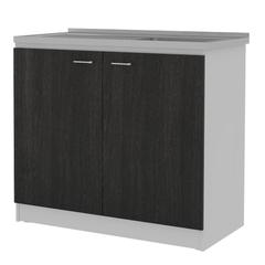 Salento Utility Sink With Cabinet Black Wengue