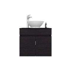 Capac Bathroom Vanity, 2 Doors, Black Wengue