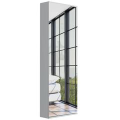 Seul Wall Mounted Shoe Rack With Mirror White