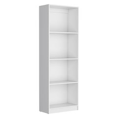 Vinton Bookcase with Spacious Tier-Shelving Design, White -Office