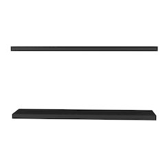 Pantego Floating Shelves with 1 Shelf, Black