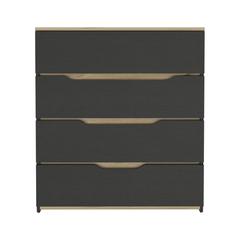 DEPOT E-SHOP Aralia Drawer Dresser-Four Drawers, Countertop-Black/Light Oak, For Bedroom