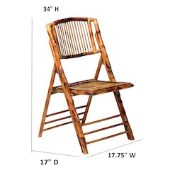 Commerical Seating Products Bamboo Folding Chairs, Wood