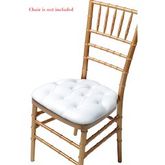 Commerical Seating Products White Tufted Vinyl Cushions Chairs