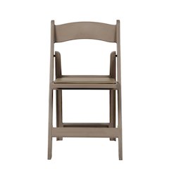 Set Of 4 Amigo Inter Stackable Resin Folding Chair With Padded Seat - Sand Beige