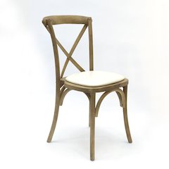 Commerical Seating Products Antique Fruitwood Crossback Dining Chairs