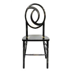 Commercial Seating Products Iris Wood Stacking Chair in Solid Black wash