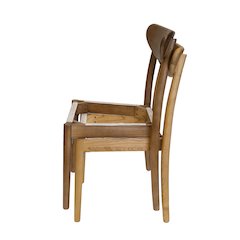 Commerical Seating Products Mid Century Café Tinted Raw Dining Chairs