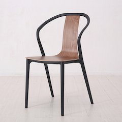 Set Of 1 Mid Century Veneer Chair- Walnut