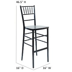 Commerical Seating Products European Black Wood Dining Bar Stool Chairs