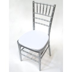 Chiavari 1" Slip Cover Cushion Tie Back-White