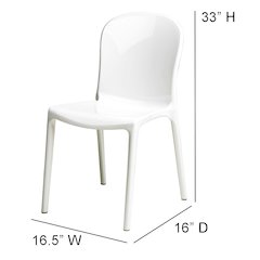 Commerical Seating Products White Genoa Chairs