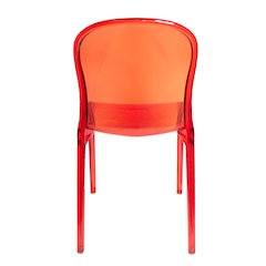 Genoa Polycarbonate Event Chair - Stackable - Translucent - Red ( Set of 4)