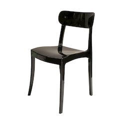 Set Of 1 Grace Polycarbonate Dining Chair - Black