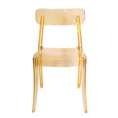 Set of 1 Commercial Seating Products Grace Chair in gold made of  Polycarbonate