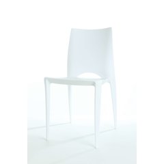 Commerical Seating Products White Crescent Dining Chairs