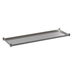 Galvanized Under Shelf for Prep and Work Tables - Adjustable Lower Shelf for 30" x 72" Stainless Steel Tables