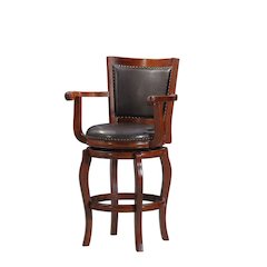 Jones Swivel Bar Stool - Brown/Cherry