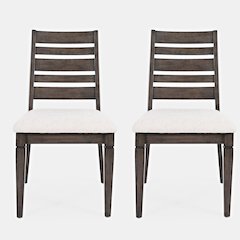Lincoln Square Contemporary Upholstered Ladderback Chair (Set of 2)