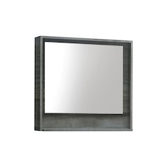 Bosco 30" Framed Mirror With Shelve - Ocean Gray Finish