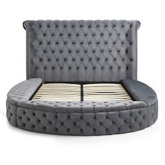 Upholstered Round Storage Bed