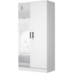 2 Doors Wardrobe Mirrored Door