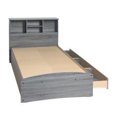 Better Home Products California Wooden Twin Captains Bed in Gray