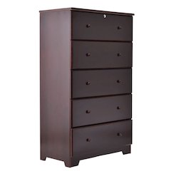 Solid Pine Chest Dresser 5 Drawers