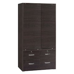 Sarah Modern Wood Double Sliding Door Armoire