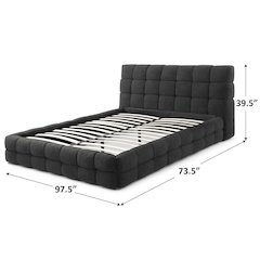 Electra Plush Upholstered Bed Frame