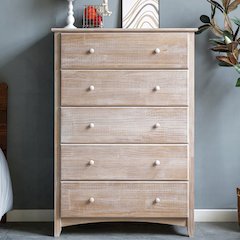 New Shaker Style  Solid Pine Dresser In Antique Finish in White Color