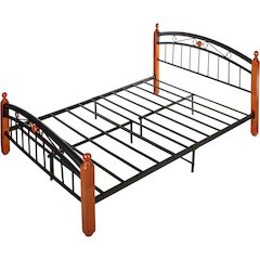 Woodpeckers Furniture And Mattress Lexus Metal & Wood Bed Frame (Full)