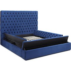 Cosmopolitan Velvet Tufted Upholstered Storage Platform with Headboard