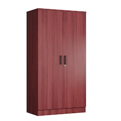 Better Home Products Harmony Wood Two Door Armoire Wardrobe Cabinet in Mahogany
