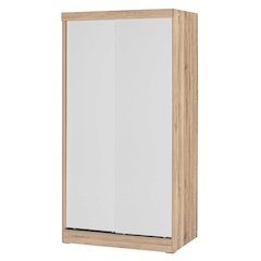 Modern Wood Double Sliding Door Wardrobe