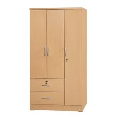 Better Home Products Symphony Wardrobe Armoire Closet with Two Drawers in Maple