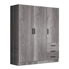 61"Wide Armoire Wardrobe Closet For Hanging With 3 Drawers & Shelves