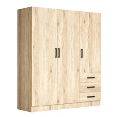 61"Wide Armoire Wardrobe Closet For Hanging With 3 Drawers & Shelves