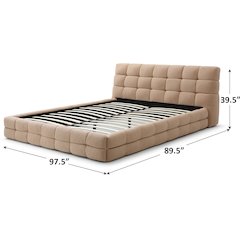 Electra Plush Upholstered Bed Frame