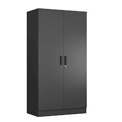 Better Home Products Harmony Wood Two Door Armoire Wardrobe Cabinet in Black