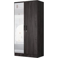 Two Door Armoire Wardrobe with Mirror