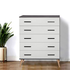 Eli Mid-Century Modern 5 Drawer Chest