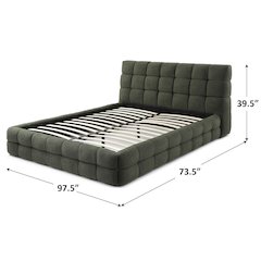 Electra Plush Upholstered Bed Frame
