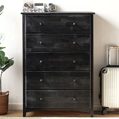 New Shaker Style  Solid Pine Dresser In Antique Finish in Black Color